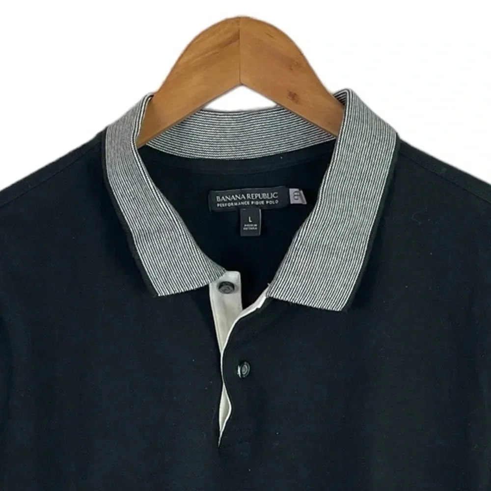 PO196 Men’s Banana Republic Performance Pique Polo Shirt L